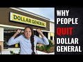 Why People QUIT Their Job at Dollar General  (Top Reasons Given)