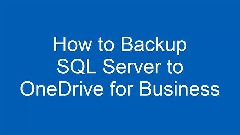 Learn how to backup SQL Server to OneDrive for Business with SQLBackupAndFTP version 11