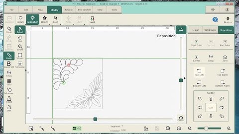 Playing in ProStitcher - Reposition