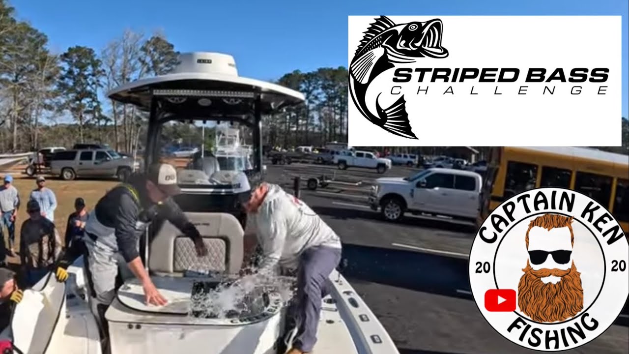 SPLASH ZONE! Striped Bass DO NOT QUIT fighting! OUT OF LINE got a real one!