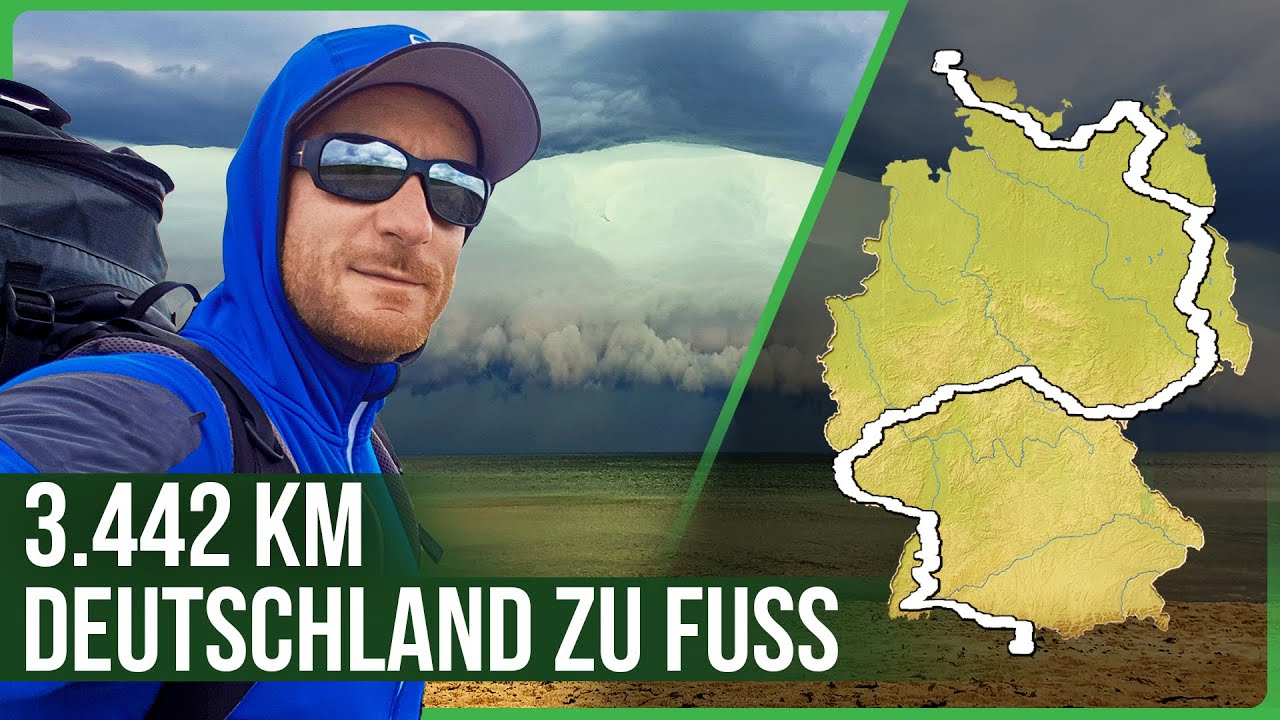 3442 km Deutschland zu Fuß 🟢 165 Tage von der Nordsee in die Alpen
