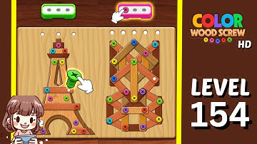 Color Wood Screw Level 154 Solution Walkthrough