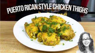 How To Make Puerto Rican Style Baked Chicken Thighs