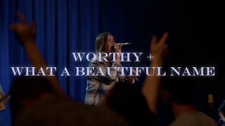 Video thumbnail of "Worthy & What A Beautiful Name - Julianna Albrecht & Christ For The Nations Worship (Live)"