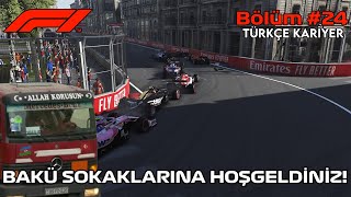 AZERBAYCAN SOKAKLARINDA 8 ARAÇ İLE ZİNCİRLEME KAZA! - F1 2019 Türkçe Kariyer, Bölüm 24