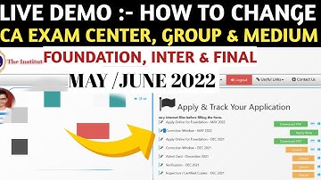 ICAI Biggest announcement | How to Change CA Exam Center, Group & Medium | Foundation, inter & Final
