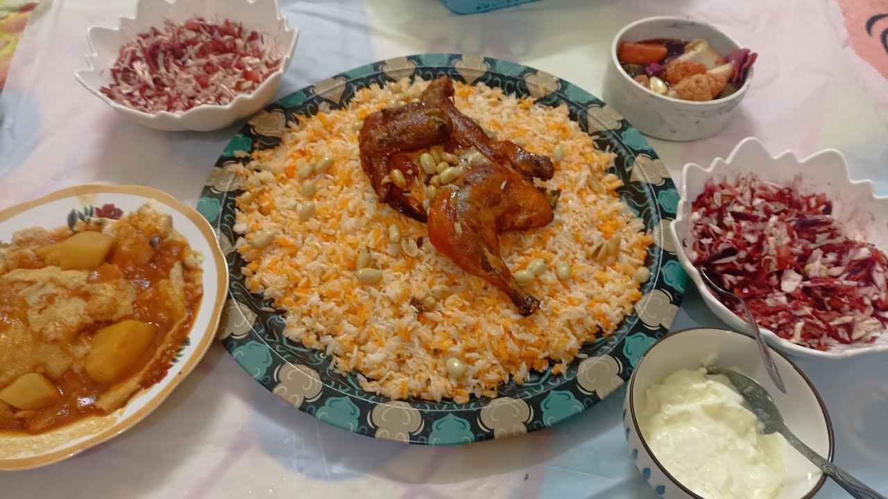 فطورنا مندي دجاج شوربه عدس حلاوه للبسكت بالفرن سويت طرشي مشاهده ممتعه 