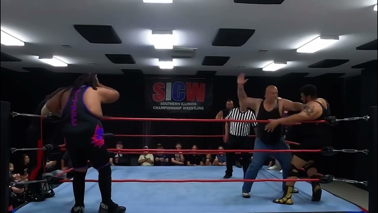 SICW All-Star Wrestling 6-Man Tag: Devastation Inc. V.S The American Giant, Bobby D and Big Texan ￼