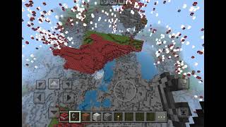 Elise TNTing mountains in Minecraft 💣💥🧨