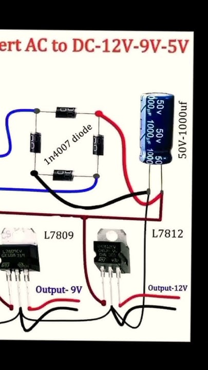How to Convert AC to DC #convert #ac/dc Circuit Diagram