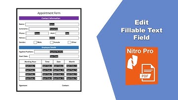 Invulbare tekstvelden bewerken in een invulbaar PDF-formulier met Nitro Pro PDF Editor