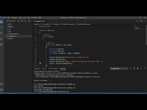 Operación con Matrices en C# Parte 1 - YouTube