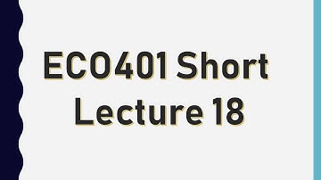 ECO401 Short Lecture 18