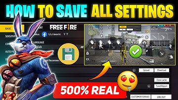 How To Save Settings In Free Fire || Free Fire Setting Save Kaise Kare | How To Save Control Setting