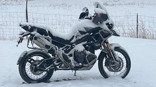 TRIUMPH TIGER 1200 RALLY PRO in snow and ice