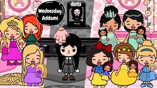 Wednesday Addams Meets Disney Princesses | Toca Life Story | Toca Boca