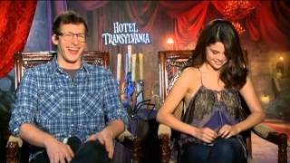 Andy Samberg and Selena Gomez Interview for HOTEL TRANSYLVANIA