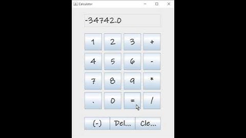 Calculator Using Java Swing