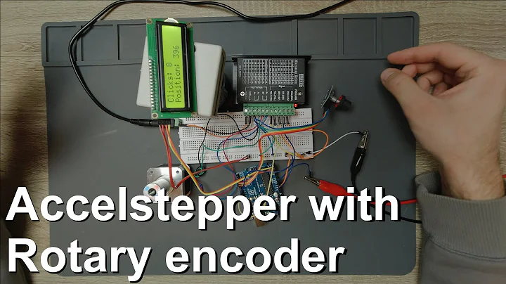 Direct control of a stepper motor using a rotary encoder and the accelstepper library