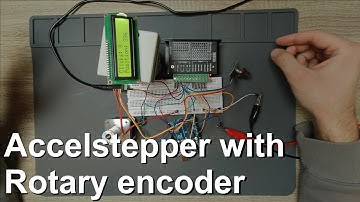 Direct control of a stepper motor using a rotary encoder and the accelstepper library