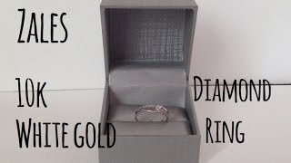 10k White Gold diamond ring (From Zales)