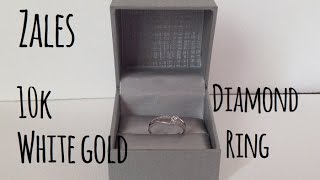10k White Gold diamond ring (From Zales)