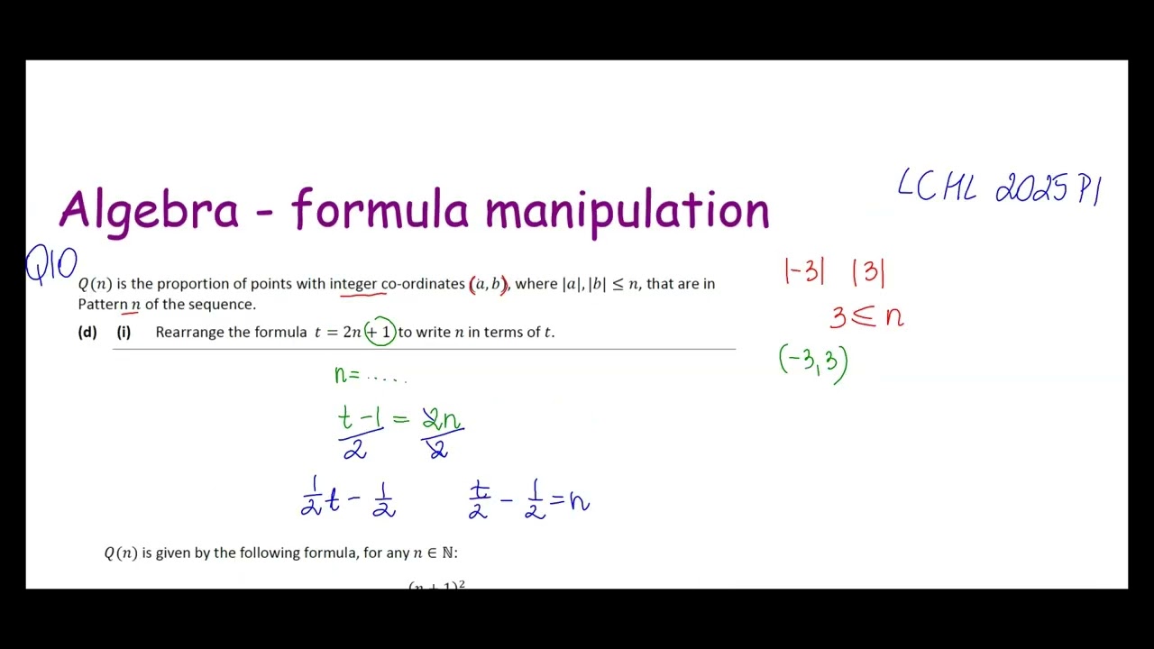 How to Rearrange Formulas - Leaving Cert Higher Level Maths