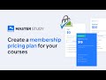How to create a membership pricing plan in masterstudy lms wordpress plugin  stylemixthemes