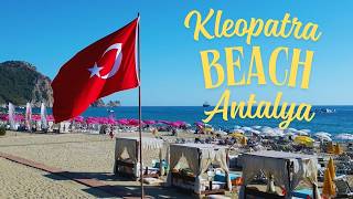 Kleopatra Beach Alanya Turkey 4K Drone Footage 2025