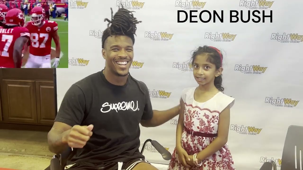 Kansas City Chiefs- Fun Meeting with DEON BUSH - Foot Ball  Player - NFL - Super Bowl