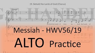 Hwv56/19. Behold The Lamb Of God (Chorus) - Alto Practice