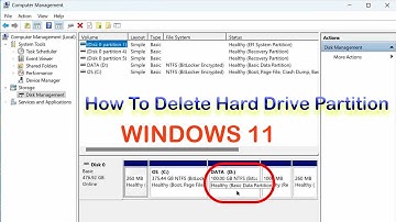 How to Delete Hard Drive Partition | Removing Hard drive partition on windows 11
