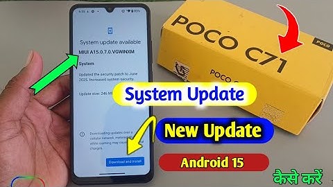 Poco C71 Phone Update Kaise Kare || How to System Update In Poco C71 || New Update Version
