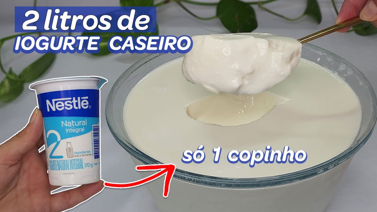 2 LITROS DE IOGURTE NATURAL CASEIRO com 1 COPINHO - TAMIRES MOTA