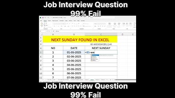 🔥NEXT SUNDAY FOUND IN EXCEL🔥 #excel #shorts #viralshort #viral #computer #learningvaults #vlookup