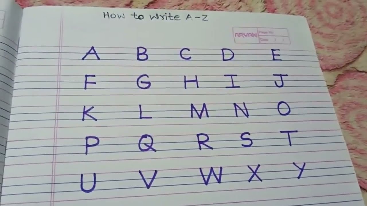 A से Z कैसे लिखें How to write az YouTube