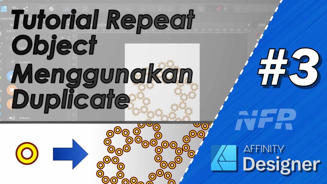 Tutorial Repeat Object di Aplikasi Affinity Designer - YouTube