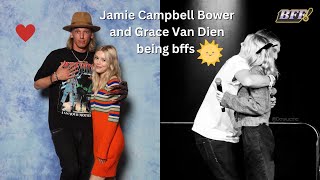 Jamie Campbell Bower and Grace Van Dien being bffs for 15 minutes straight