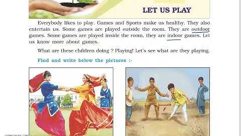 Class 3 PSEB My World (Environment Studies) - Let us play (Lesson- 4) (Part 1)
