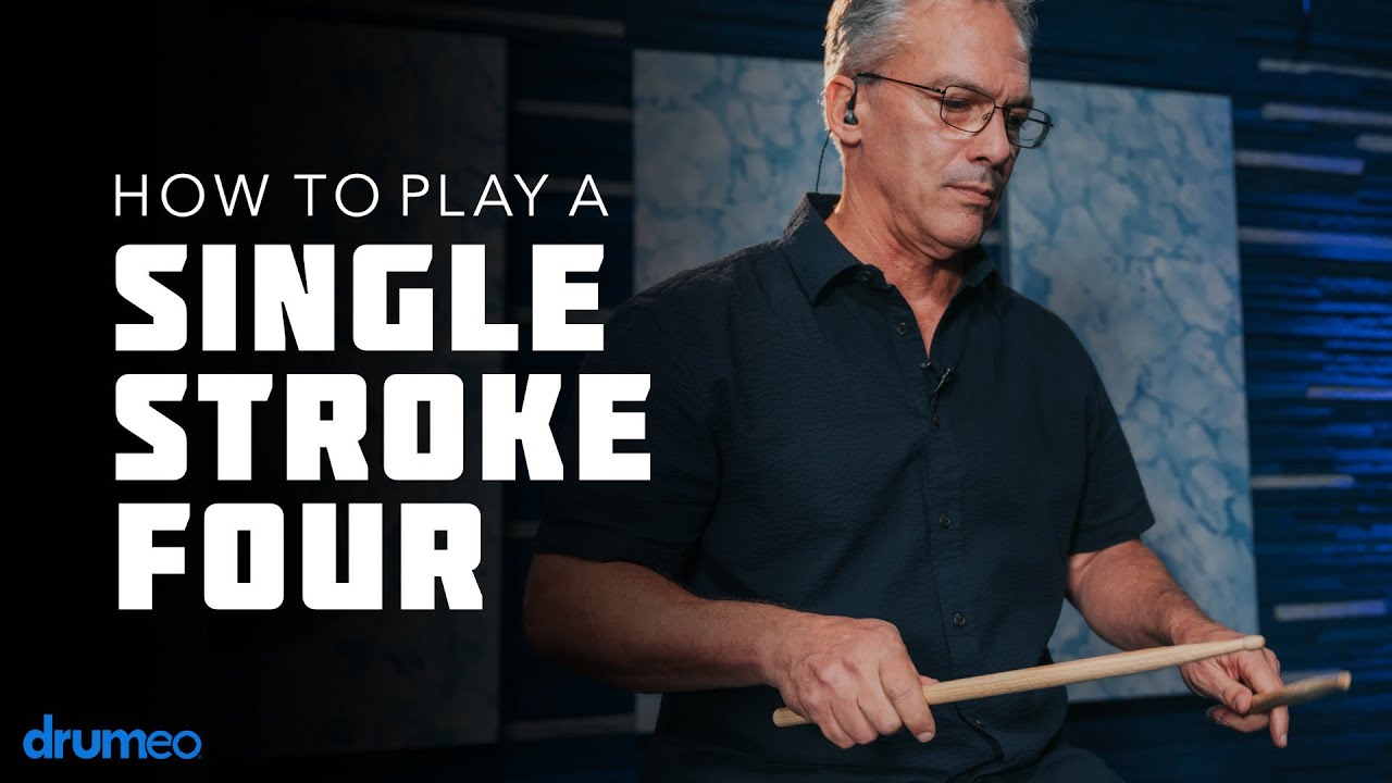 How To Play A Single Stroke Four Drum Rudiment Lesson YouTube