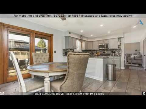4894 Concord Drive, Bethlehem Twp, PA home video tour