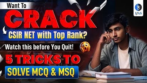 CSIR NET Mathematics MCQ & MSQ Questions Solving Tricks 2025 - IFAS