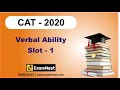 CAT - 2020 | VA | Slot - 1 | Original Questions | Solutions | Online Coaching | Verbal Ability