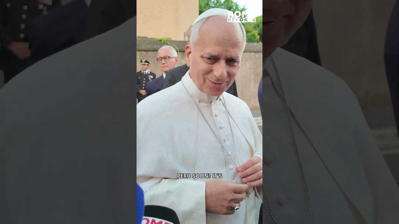 Leo XIV speaks to Rome Reports as he leaves Castel Gandolfo