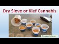 Dry sieve or kief cannabis