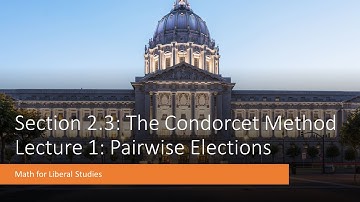 Math for Liberal Studies - Lecture 2.3.1 Pairwise Elections