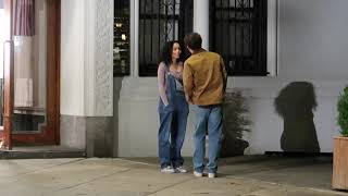 Gossip girl reboot cast members  Whitney peak and Eli Brown  films a night scene together 11/13/2020