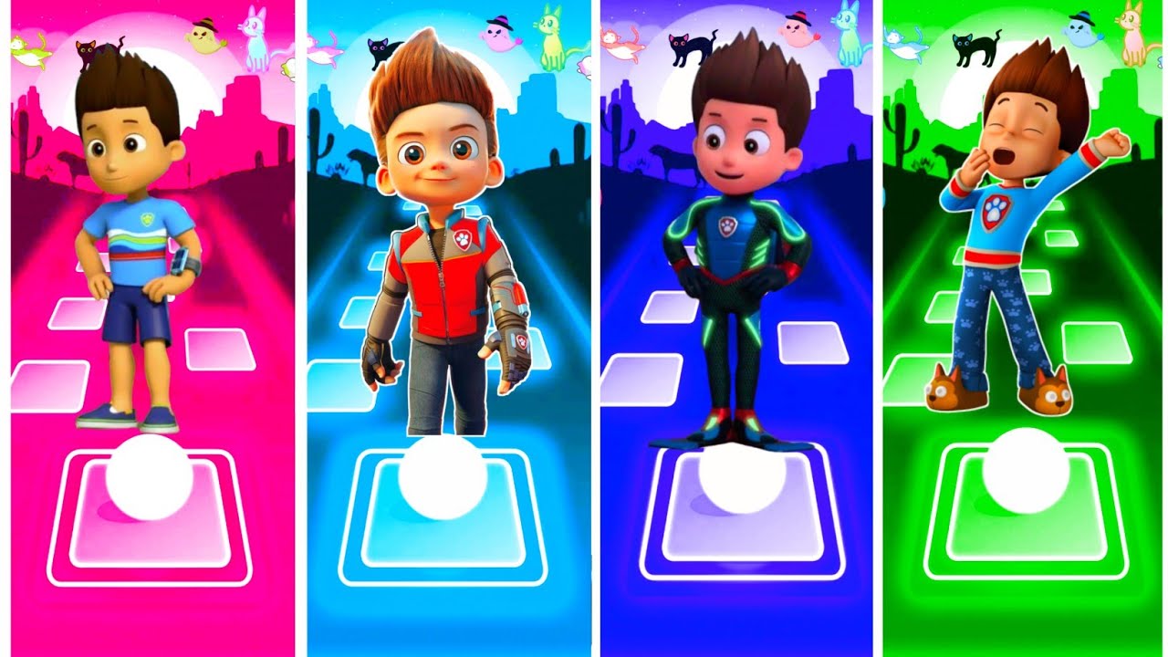 Marshall VS Rubble Paw Patrol VS Ryder Paw Patrol VS Paw Patrol - Tiles Hop EDM Rush