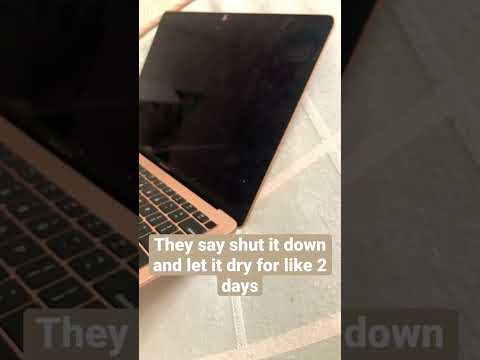 I spilt water on my laptop 💻 😕 I’ll tell u guys what happens and if it gets better…