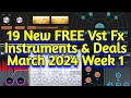19 best new free vst plugins vst instruments sample packs  plugin deals  march 2024 week 1